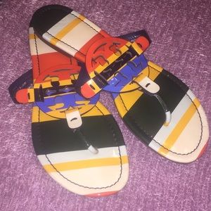 Authentic Fairly New Patent Tory Burch sandals